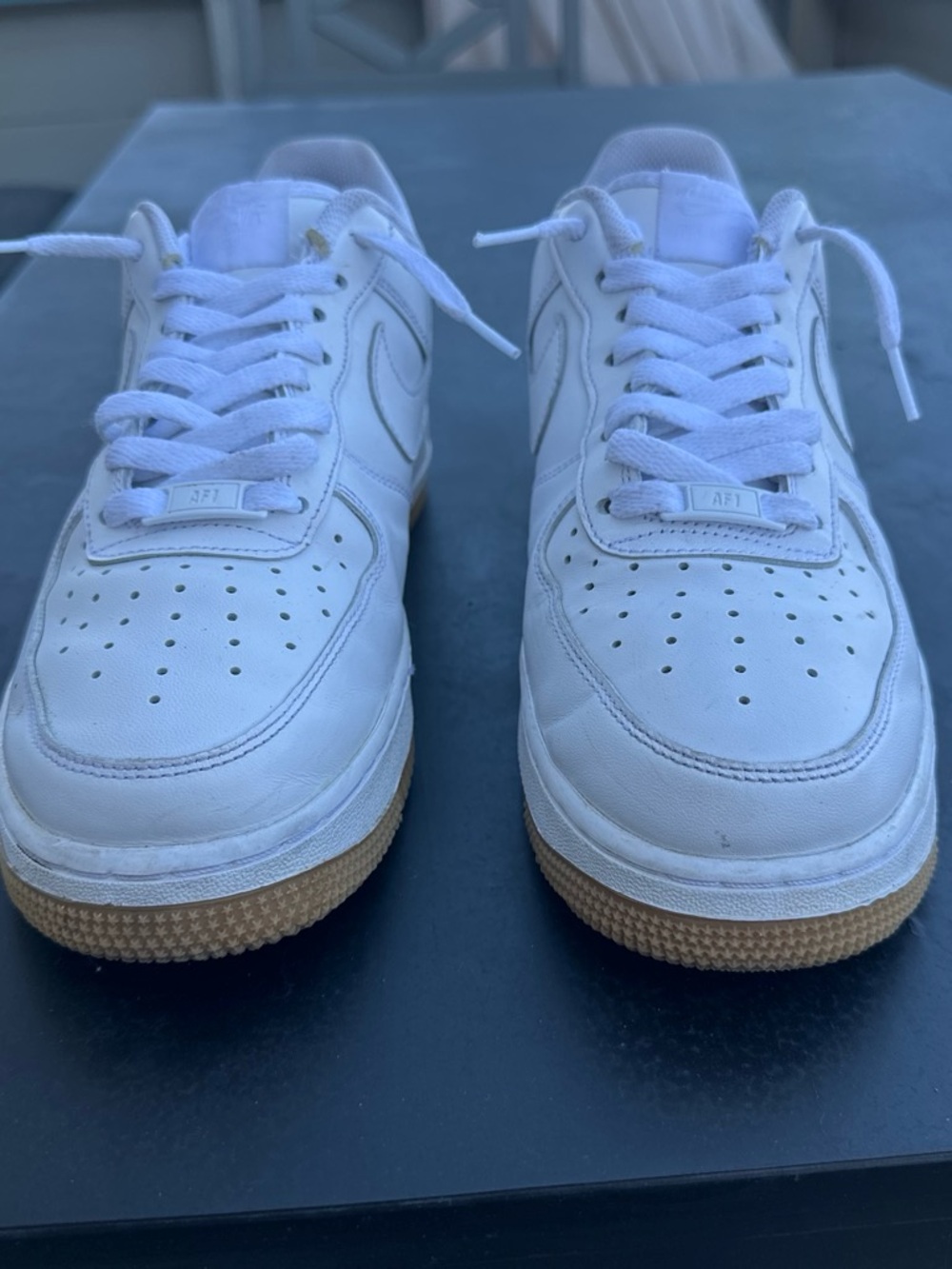 Nike Kids White Sneakers with Gum Sole